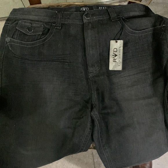 Raw Diamond Bootcut Fit Denim Jeans (Dark Grey) - Picture 5 of 8